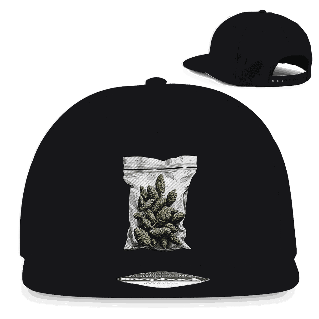 Division420 Snapback Cap Weed Pack aus Baumwoll-Twill mit flachem Schirm und Retro Snapbackverschluss
