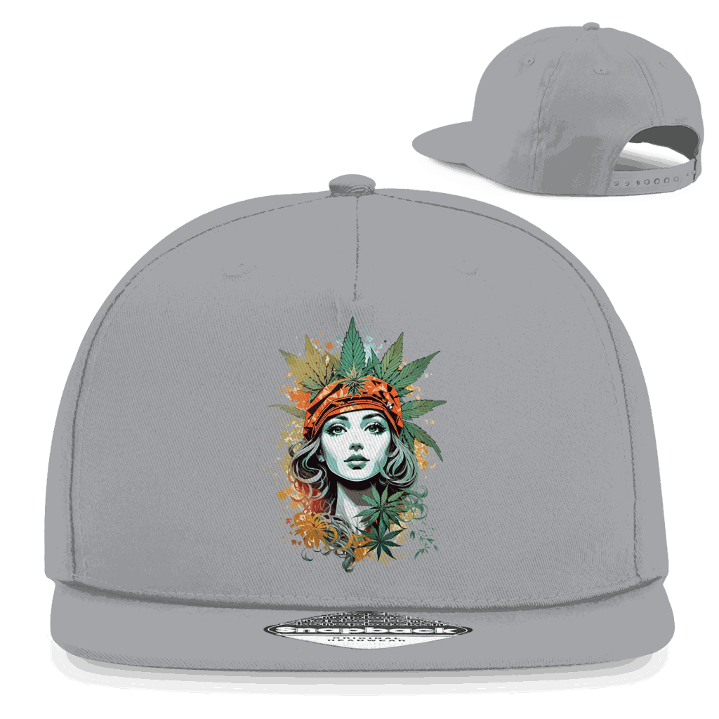 Division420 Snapback Cap Dream Girl aus Baumwoll-Twill mit flachem Schirm und Retro Snapback-Verschluss