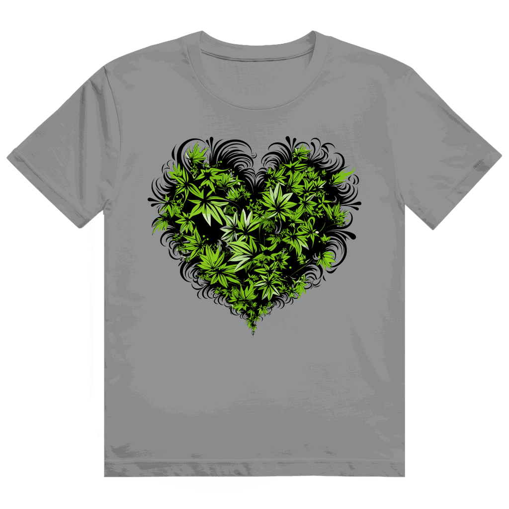 Heavy Cotton T-Shirt Weed Love by Division420 unisex streetwear with durable cotton fabric and relaxed fit