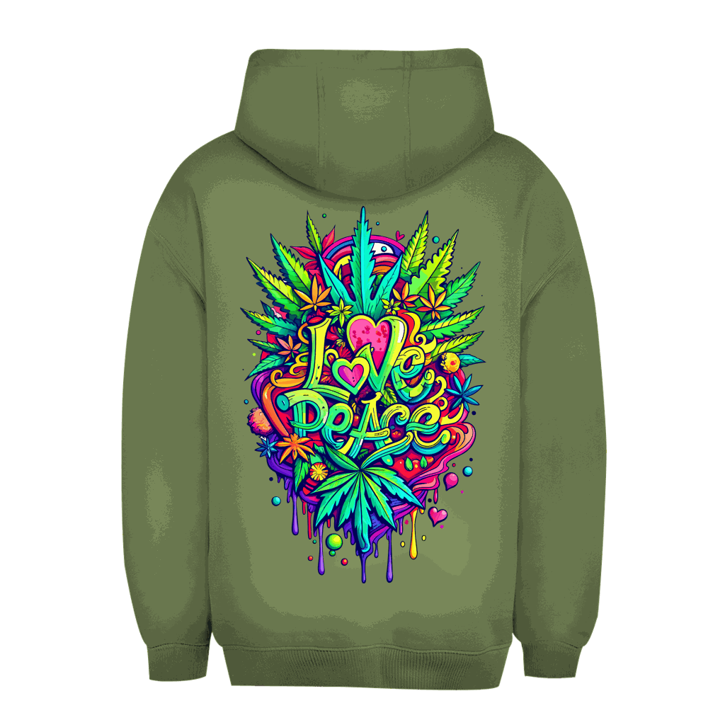 Unisex Oversize Hoodie - Love Peace | Division420®