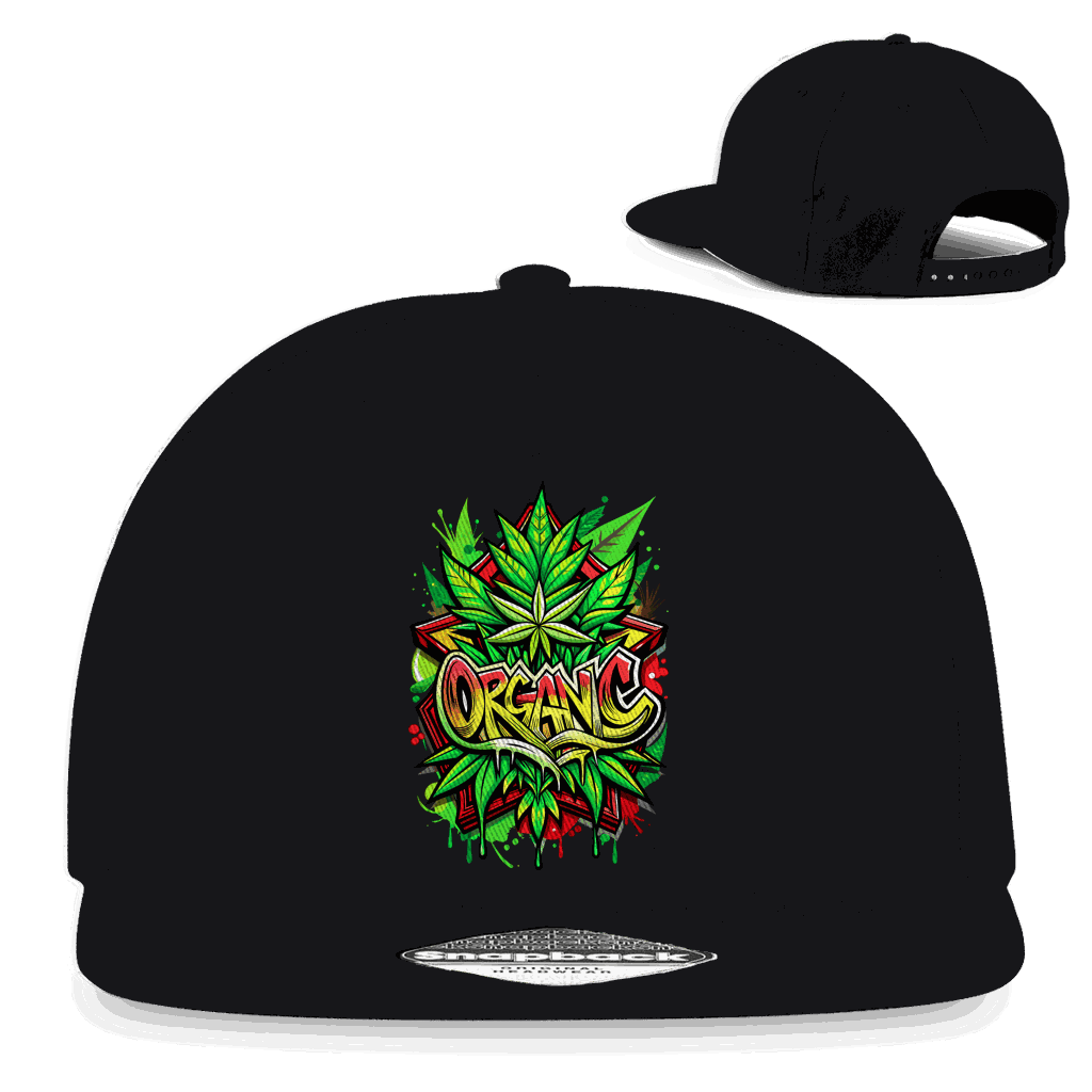 Division420 Snapback Rapper Cap Organic 5-panel cotton twill with flat brim and retro snapback closure