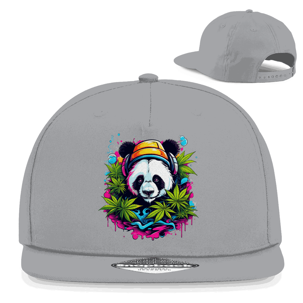 Division420 Snapback Cap Panda High 5-panel cotton twill hat with flat brim and retro snapback closure