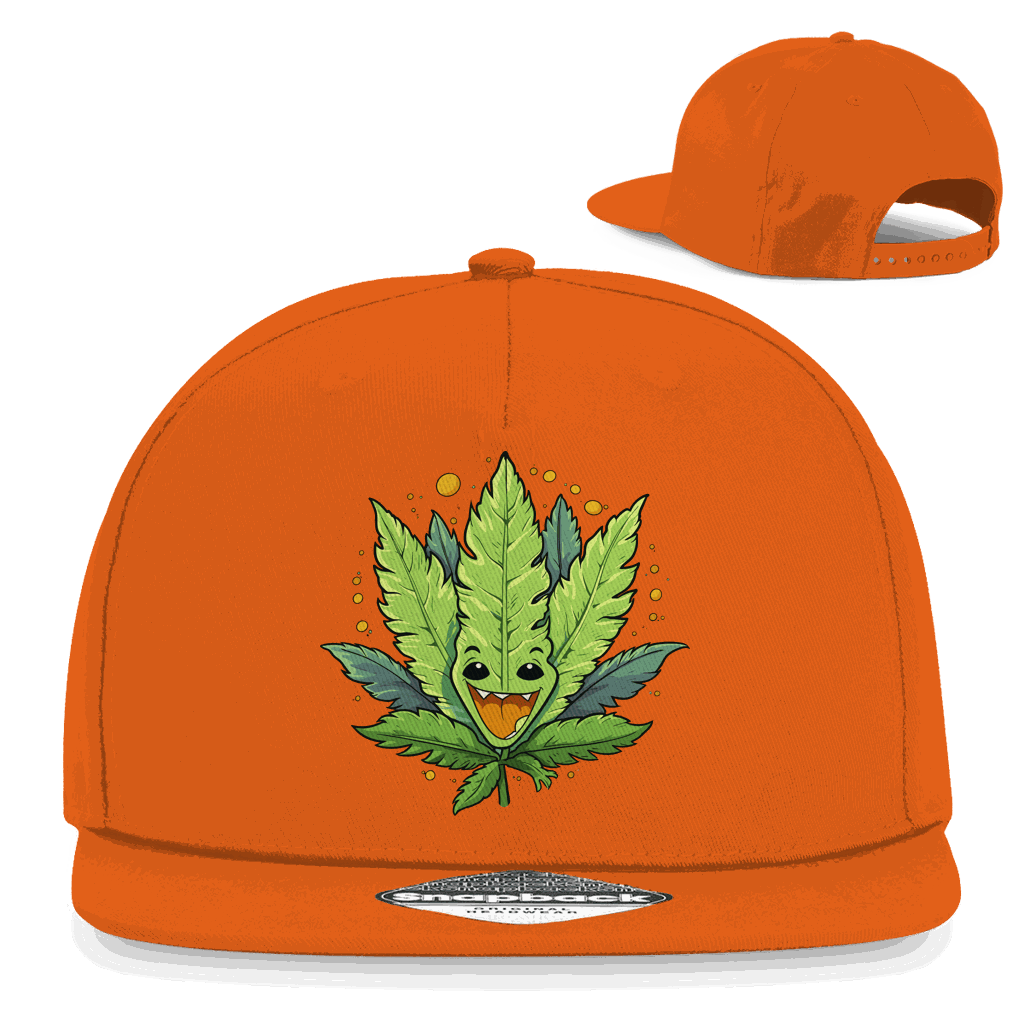 Division420 Snapback Cap Crazy Leaf aus Baumwoll-Twill mit flachem Schirm