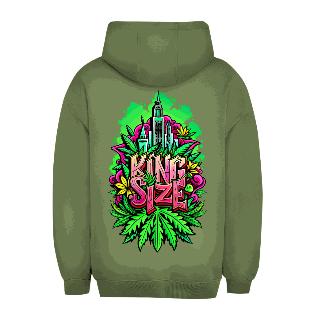 Unisex oversize hoodie size chart for Division420 King Size model