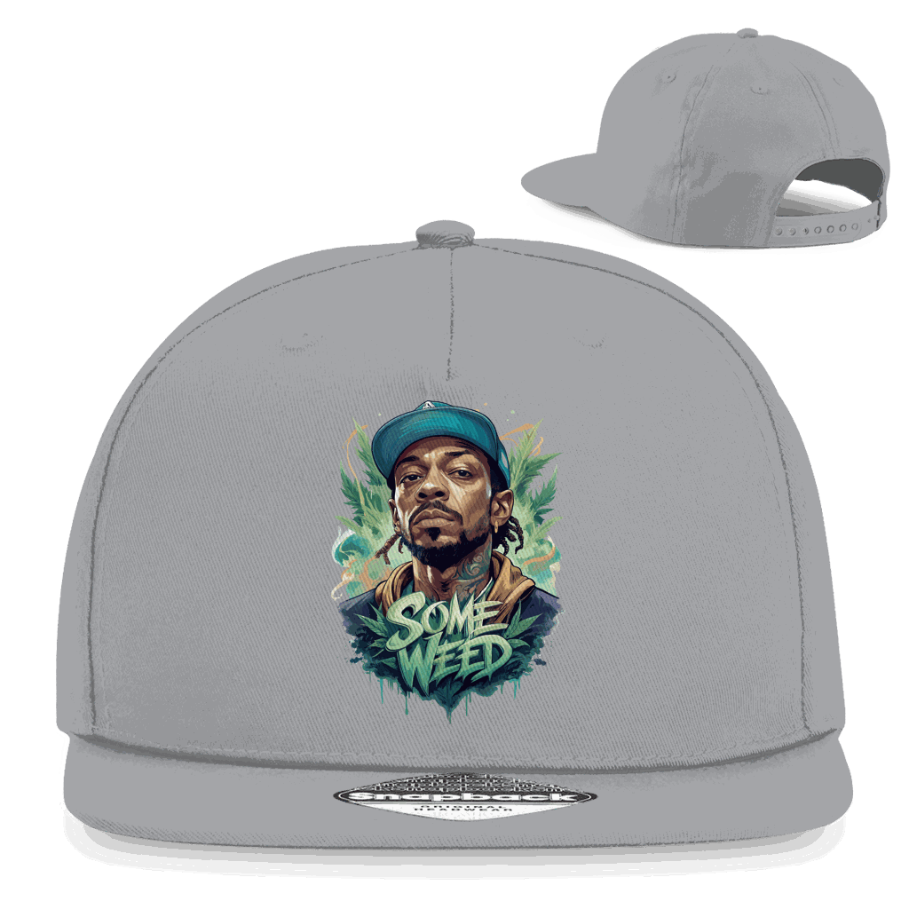 Division420 Snapback Cap Some Weed Boy aus Baumwoll-Twill mit flachem Schirm und Retro Snapback-Verschluss