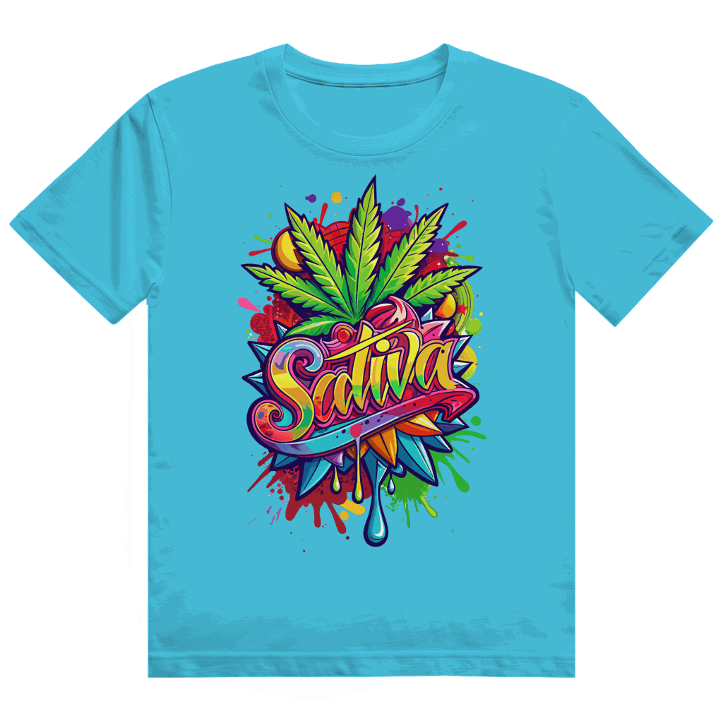 Division420 Heavy Cotton T-Shirt Sativa size chart with measurements
