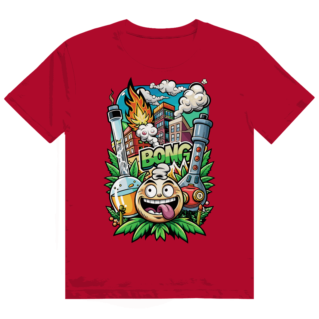 Heavy Cotton T-Shirt mit Bong-Motiv von Division420 aus nachhaltiger Baumwolle