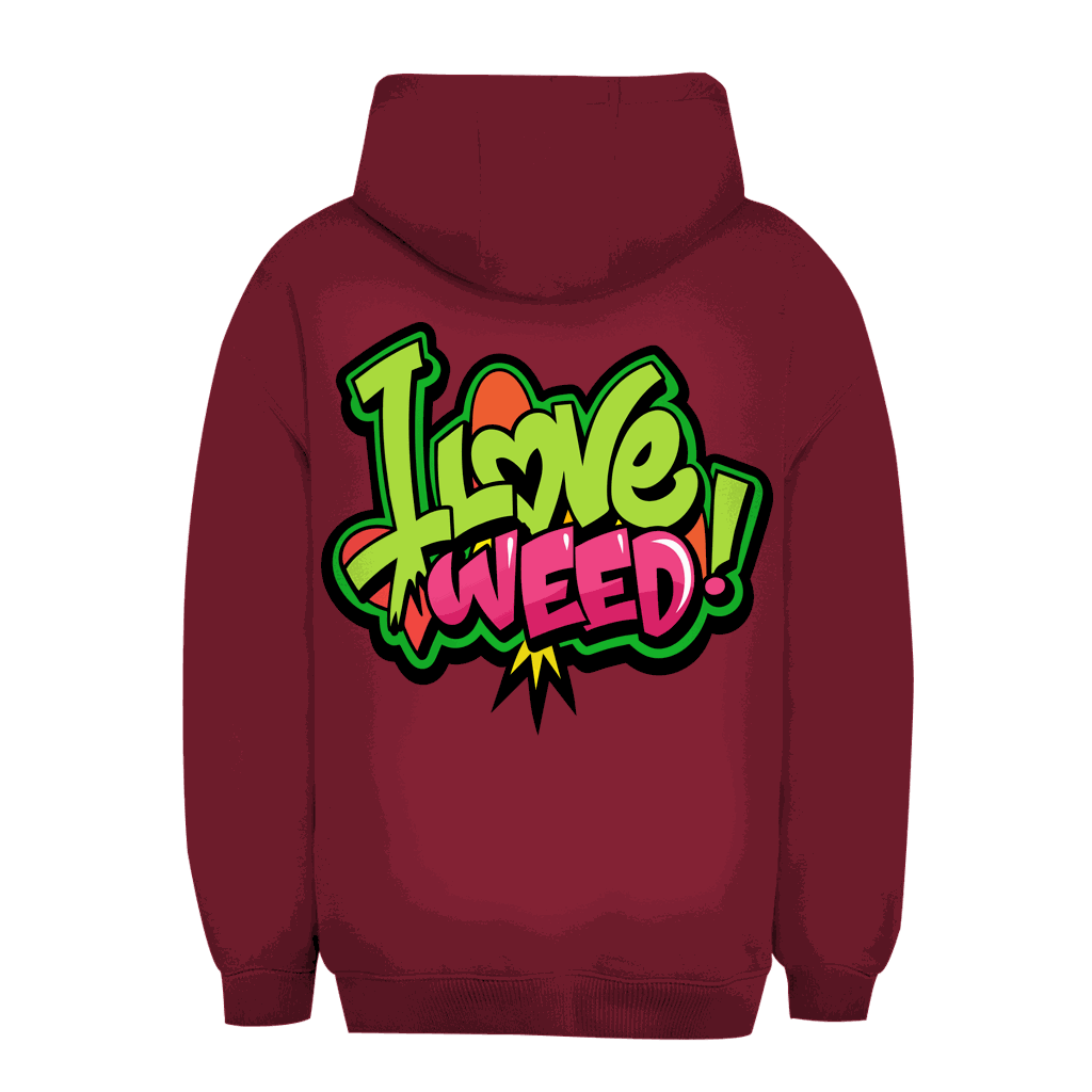 Unisex Oversize Hoodie - I Love Weed | Division420®