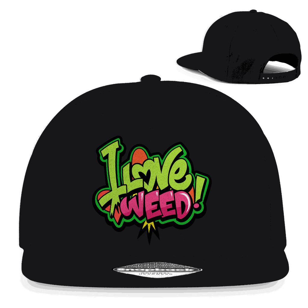 Snapback Rapper Cap - I Love Weed | Division420®