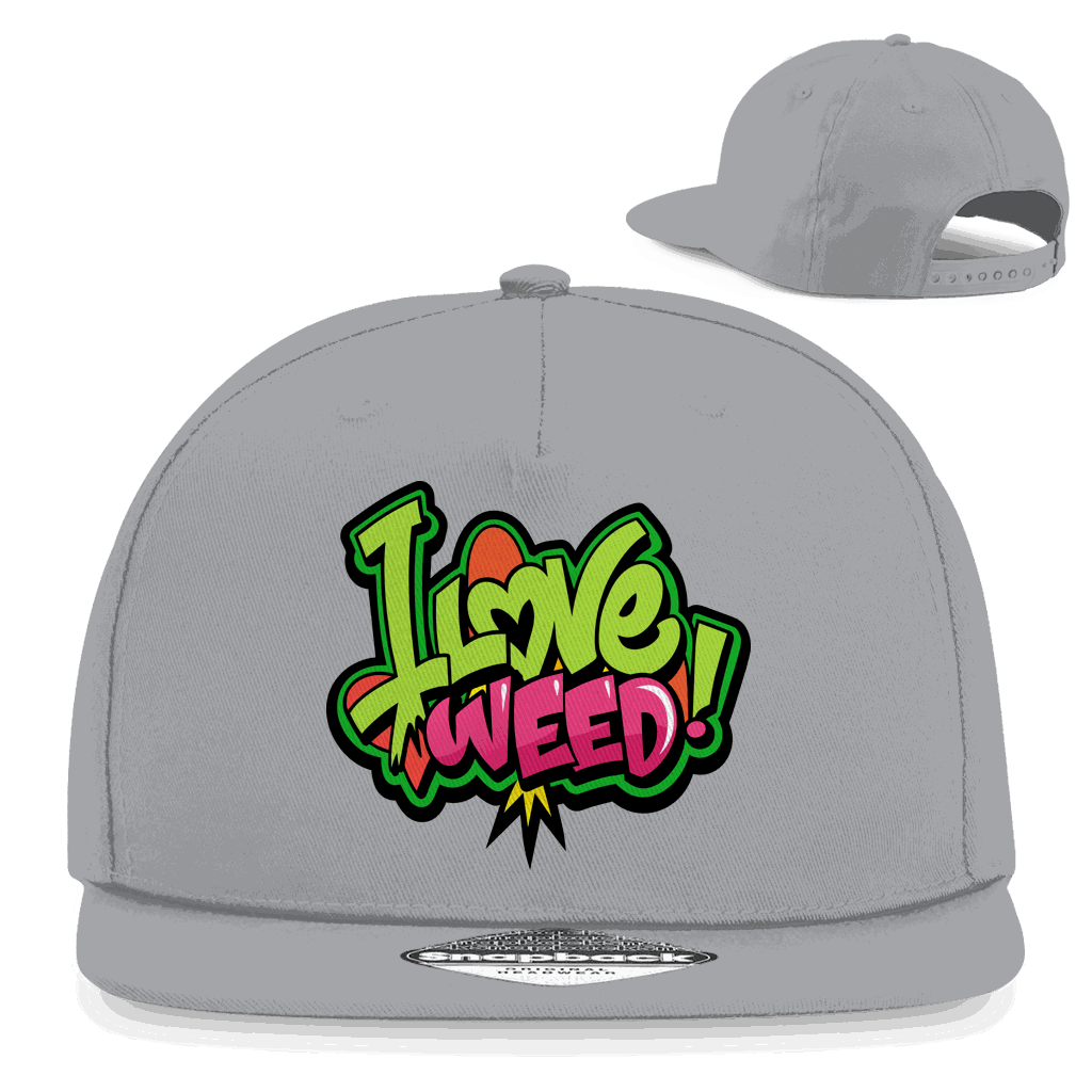 Snapback Rapper Cap - I Love Weed | Division420®