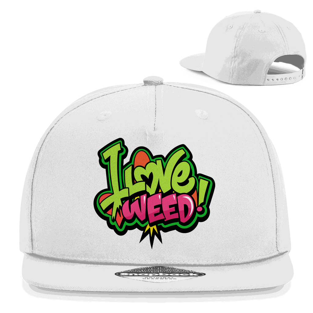 Snapback Rapper Cap - I Love Weed | Division420®