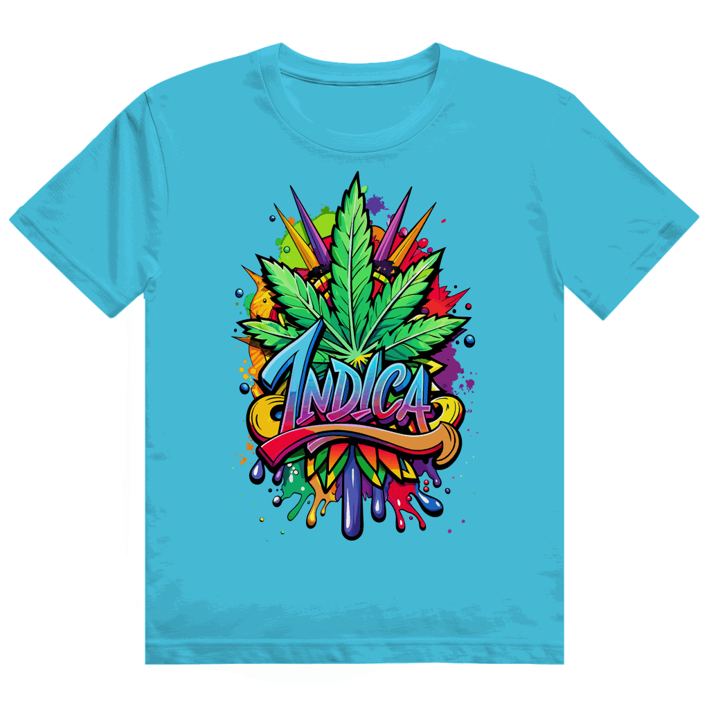 Size chart for Division420 Heavy Cotton T-Shirt Pure Indica showing unisex measurements
