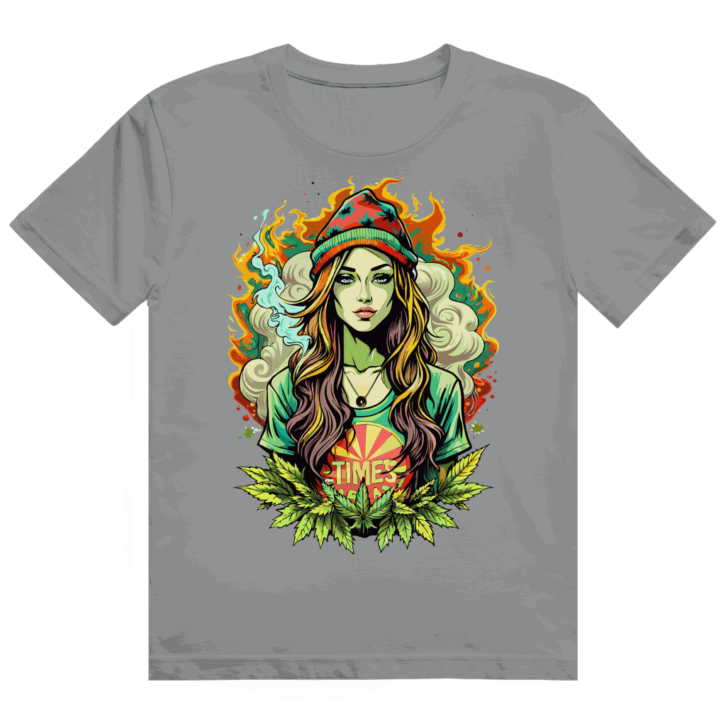 Division420 Heavy Cotton T-Shirt Sweet Girl in black with tubular fit and durable ribbed collar