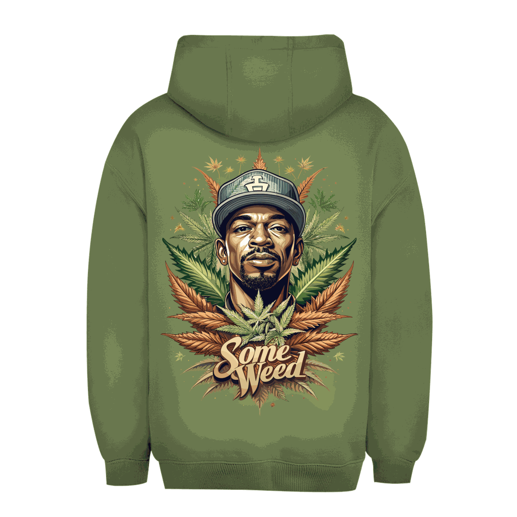 Unisex oversize hoodie Some Weed OG by Division420 with adjustable hood and kangaroo pocket