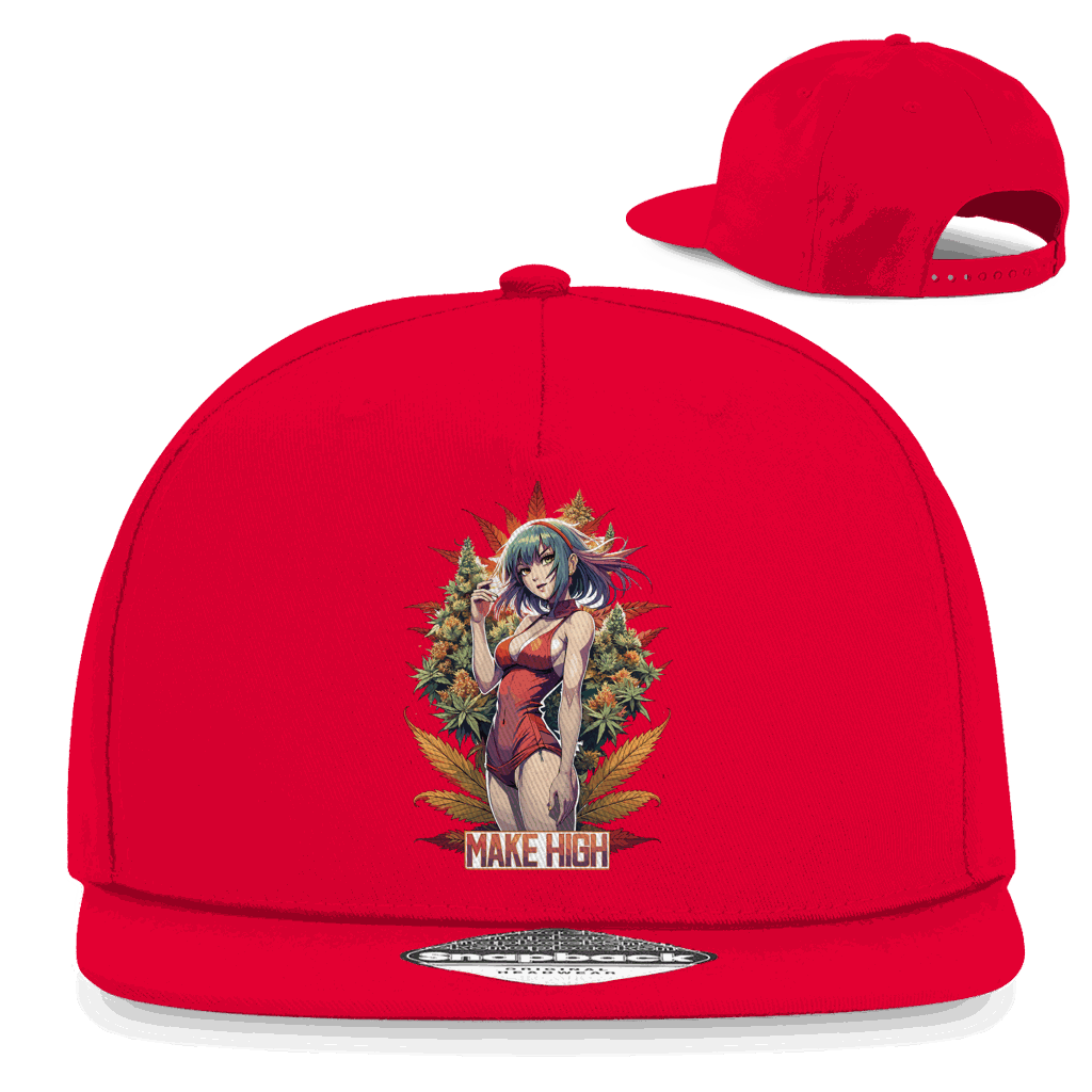 Division420 Snapback Cap „Make High“ aus Baumwoll-Twill mit flachem Schirm