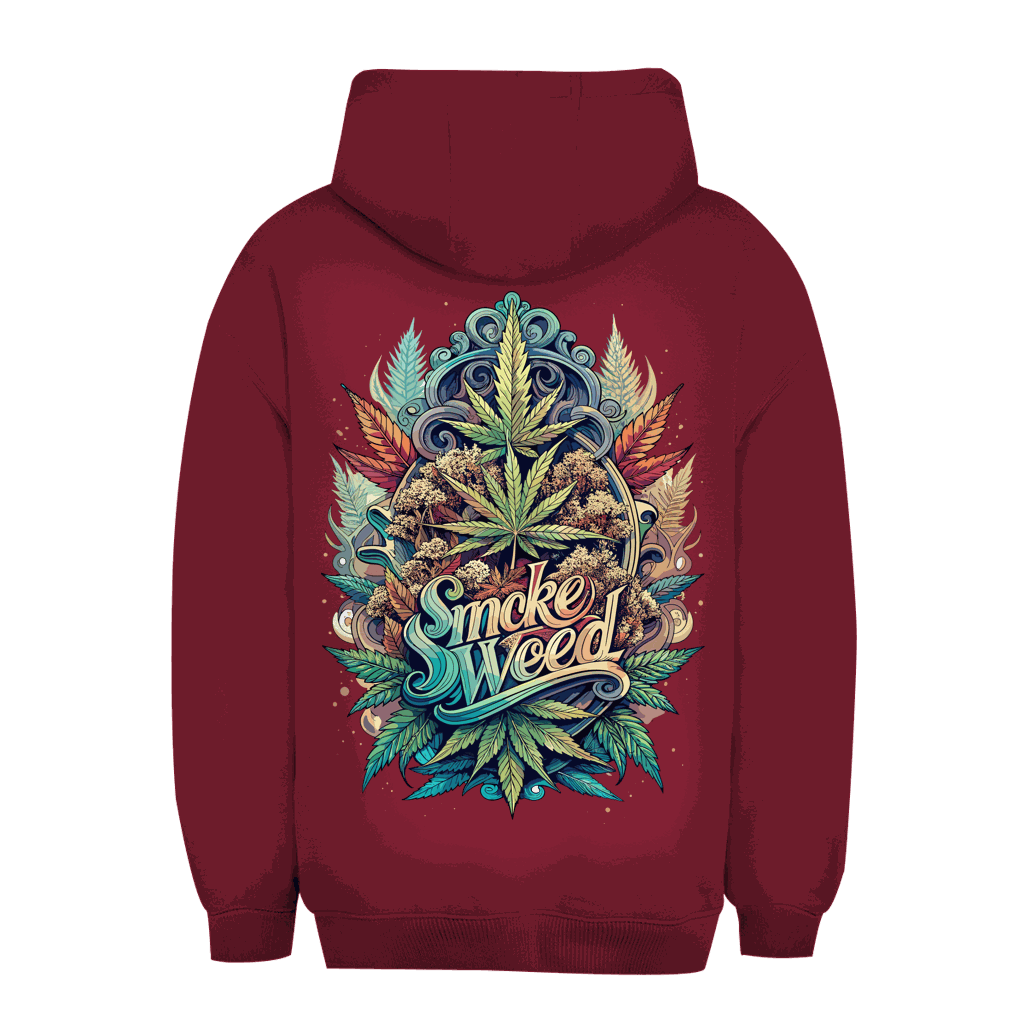 Unisex Oversize Hoodie size chart by Division420 showing measurements for urban streetwear style