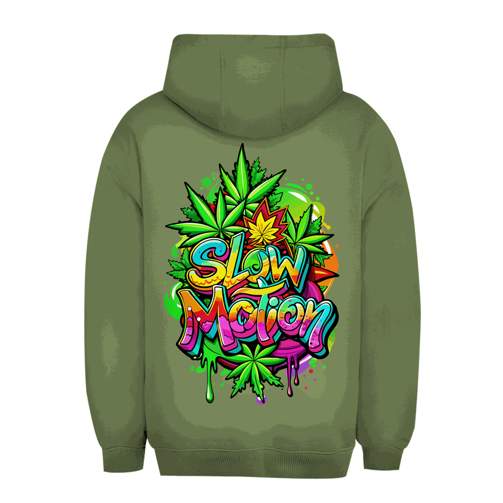 Division420 unisex oversize hoodie in slow motion style with kangaroo pocket and adjustable hood