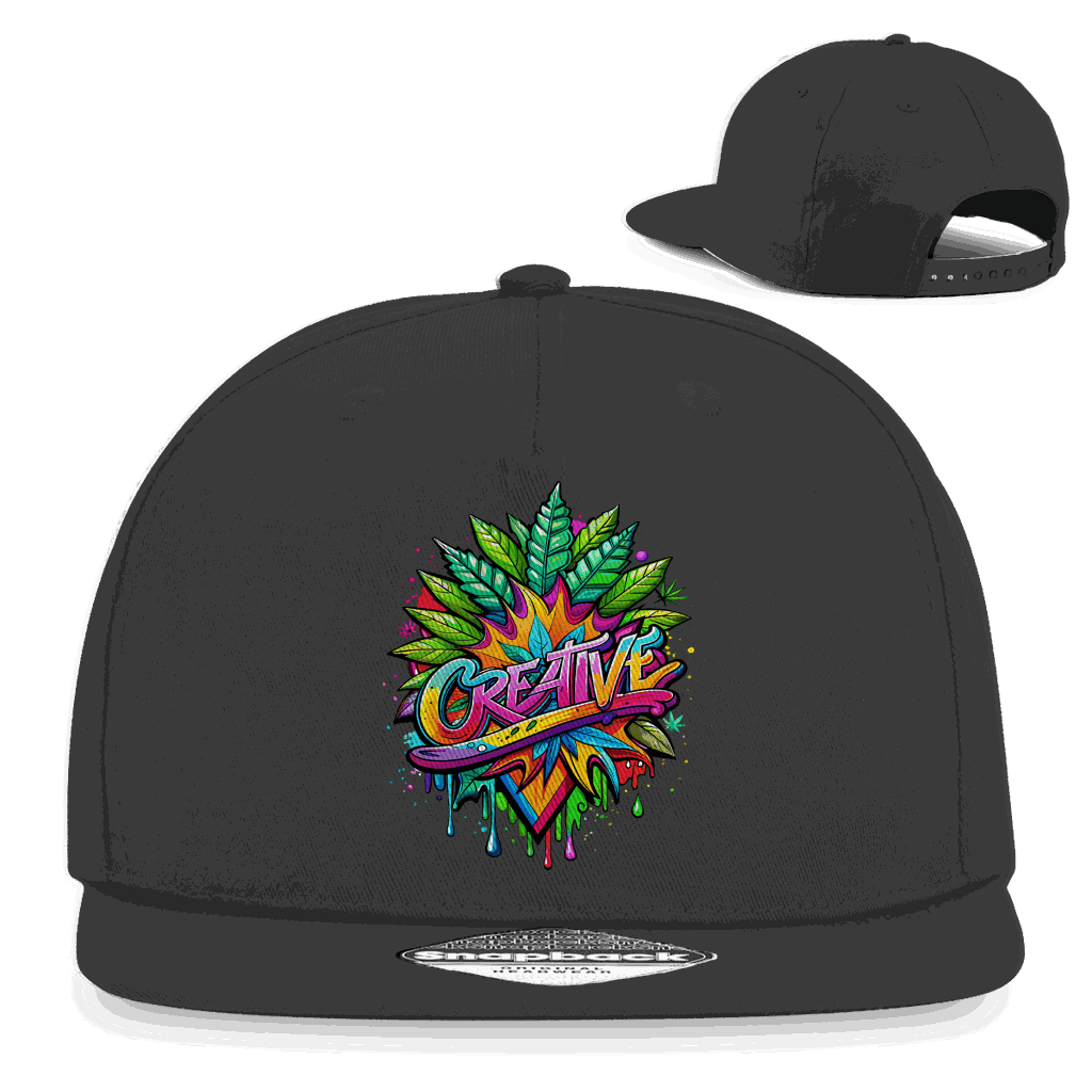 Division420 Snapback Cap Creative aus Baumwoll-Twill mit flachem Schirm und Retro-Snapbackverschluss