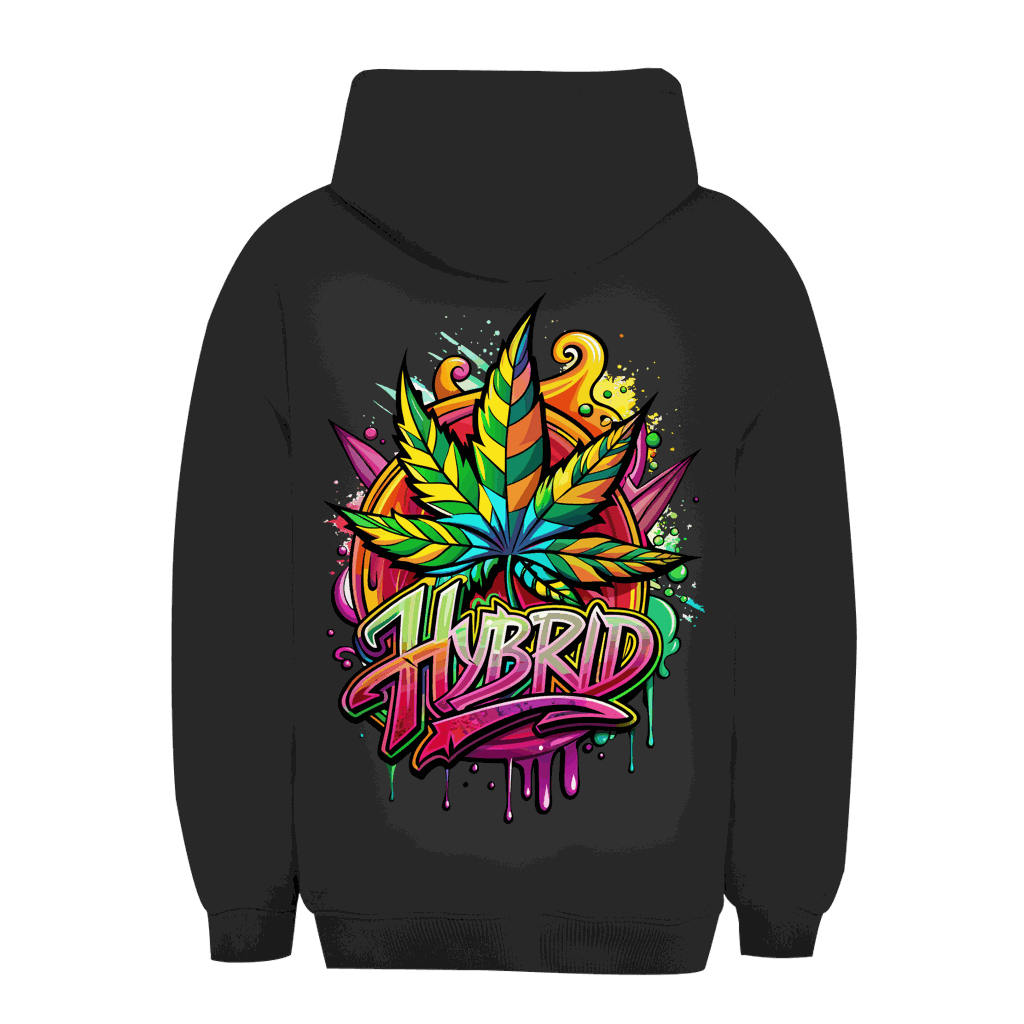 Division420 unisex oversize hoodie hybrid in black with adjustable hood and kangaroo pocket