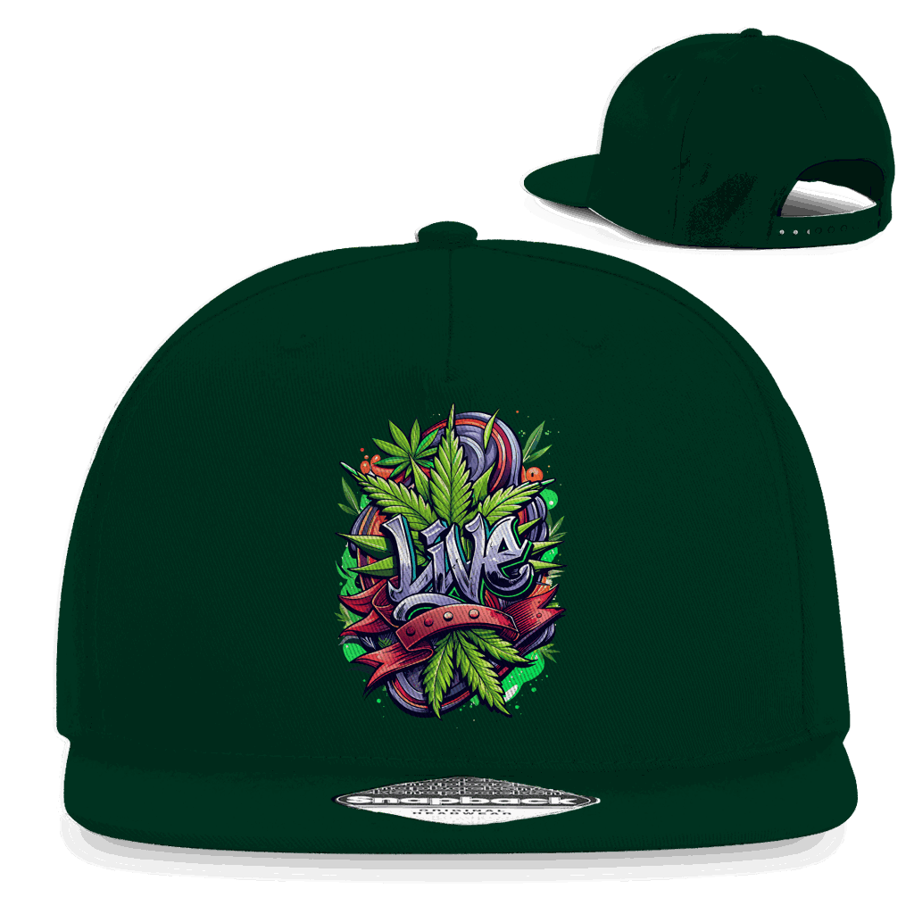 Division420 Snapback Cap aus Baumwoll-Twill mit flachem Schirm und Retro-Snapbackverschluss in urbanem Style