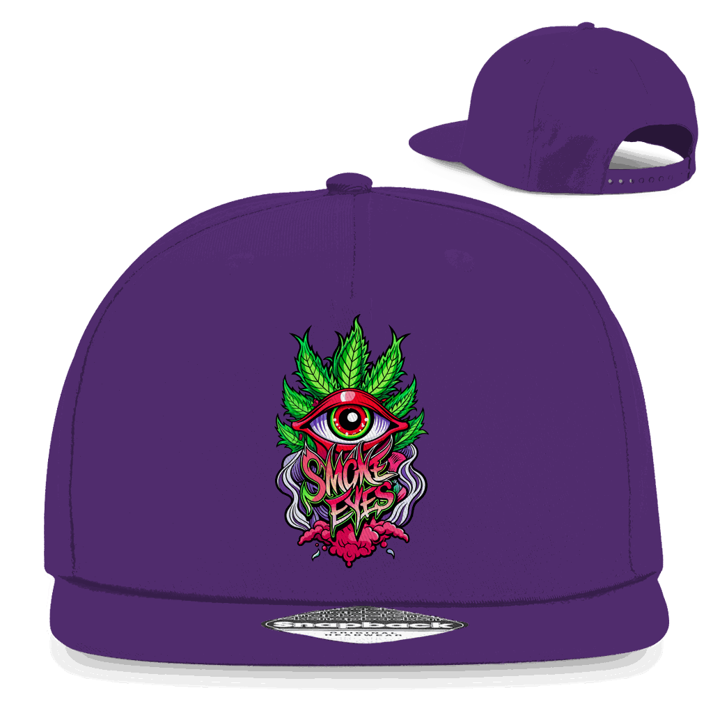 Division420 Snapback Rapper Cap Smoke Eyes 5-panel cotton twill streetwear hat with flat brim and snapback closure