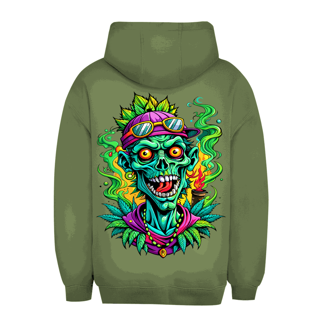 Division420 unisex oversize hoodie Weed Zombie urban style comfortable sustainable cotton blend