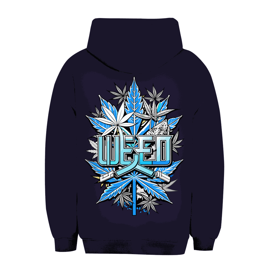 Unisex oversize hoodie in weed style by Division420 with adjustable hood and kangaroo pocket