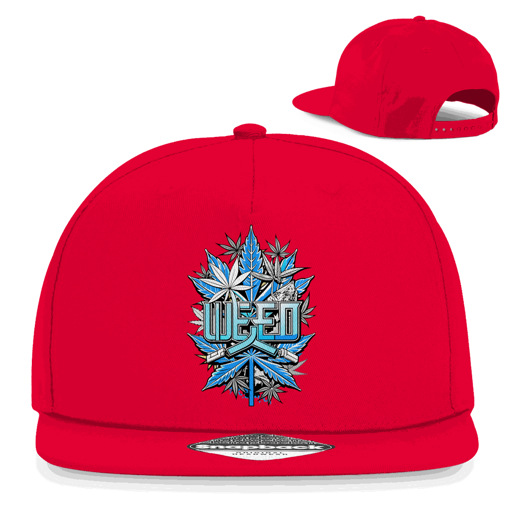 Division420 Snapback Cap Weed Style aus Baumwoll-Twill mit Retro-Snapbackverschluss und flachem Schirm