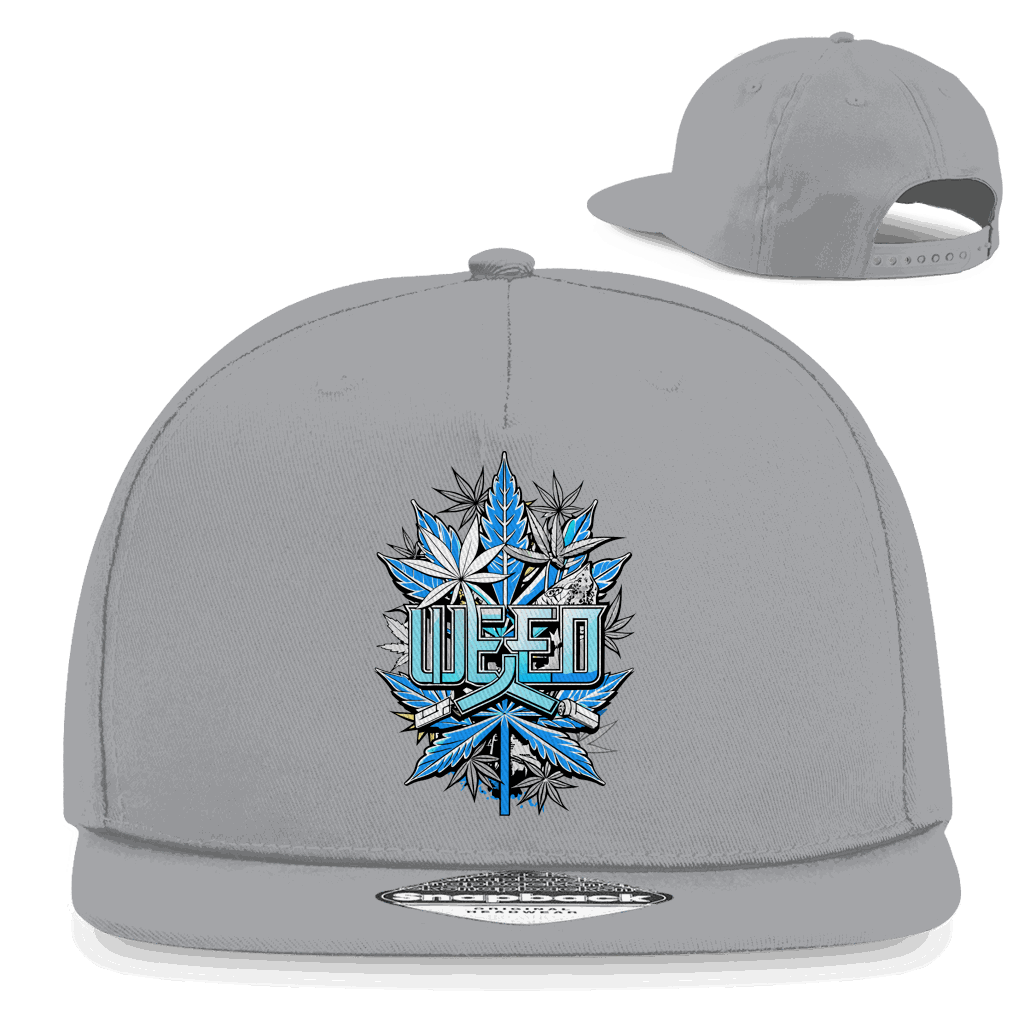 Snapback Cap Division420 Weed Style aus Baumwoll-Twill mit 5-Panel Design und flachem Schirm