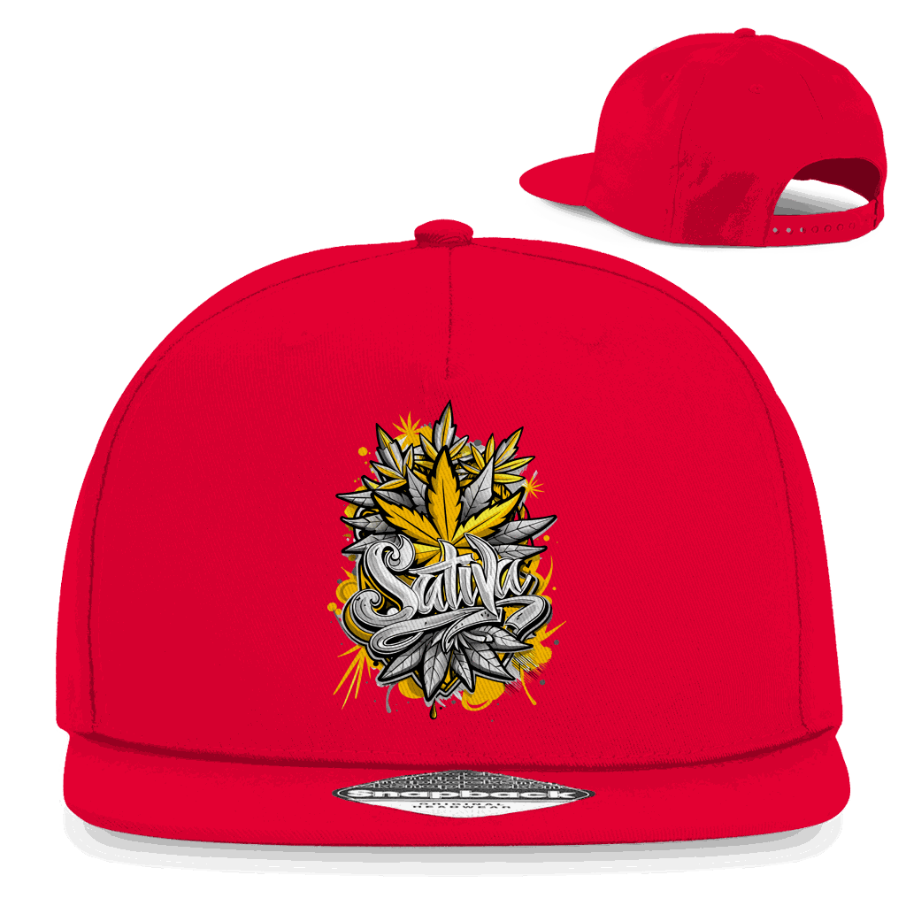 Snapback Rapper Cap Only Sativa Division420 streetwear cotton twill 5-panel flat visor breathable retro snapback closure