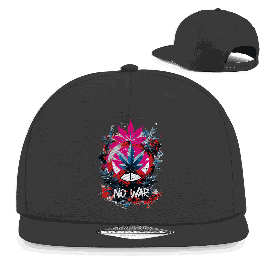 Division420 Snapback Cap No War aus Baumwoll-Twill mit flachem Schirm und Retro-Snapbackverschluss
