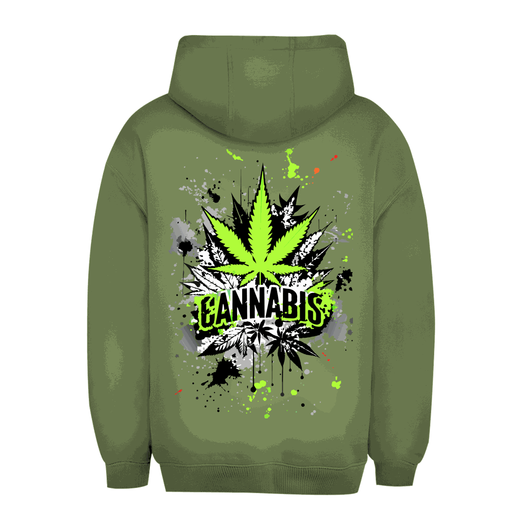 Unisex Oversize Hoodie Only Cannabis Division420 streetwear with adjustable hood and kangaroo pocket