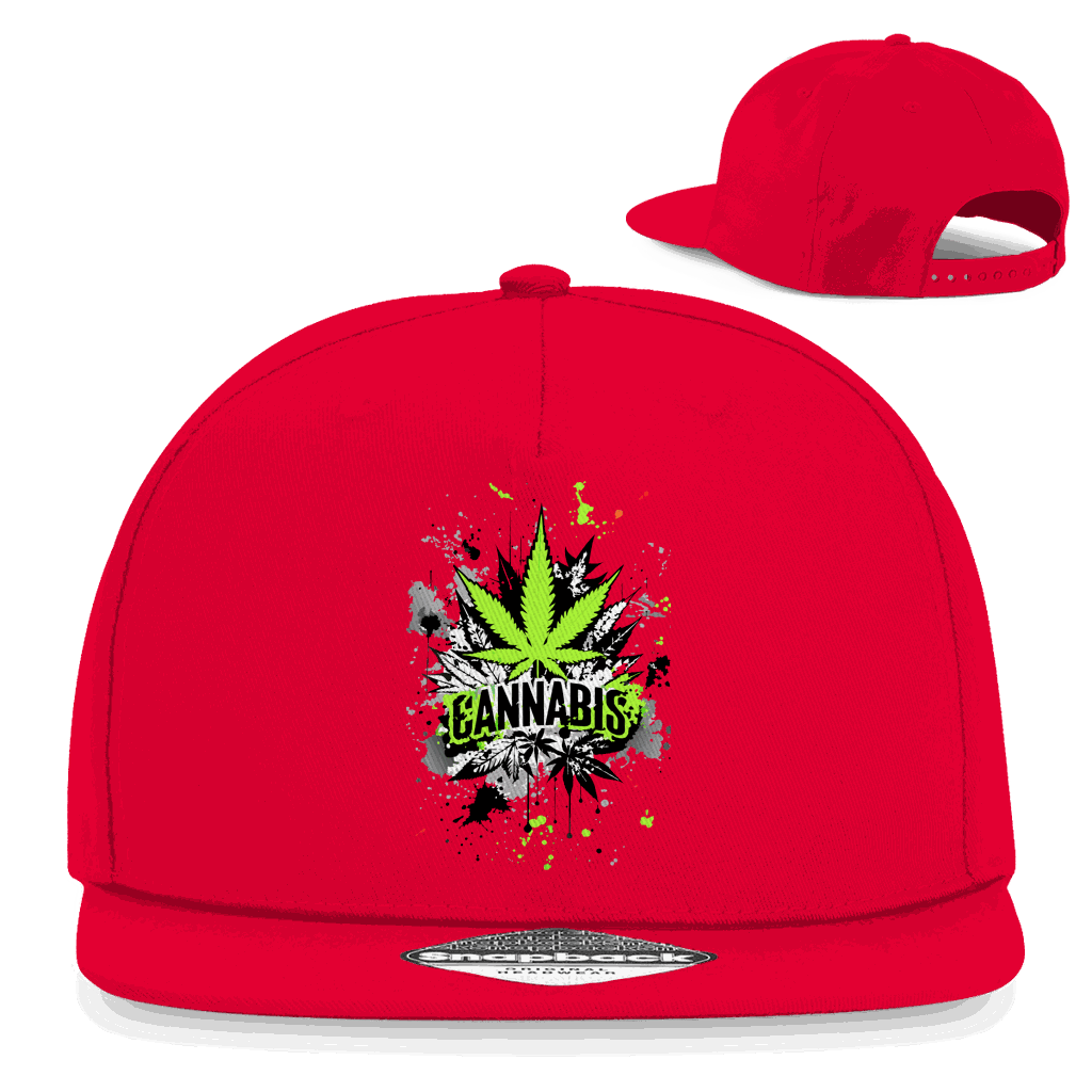 Division420 Snapback Cap Only Cannabis aus Baumwoll-Twill mit flachem Schirm und Retro-Snapbackverschluss