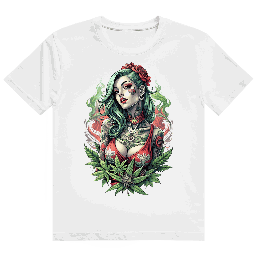 Division420 Heavy Cotton T-Shirt Sweet Dream Girl size chart with measurements and fit details