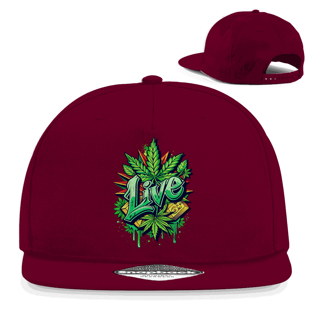Snapback Rapper Cap - Weed Live | Division420®
