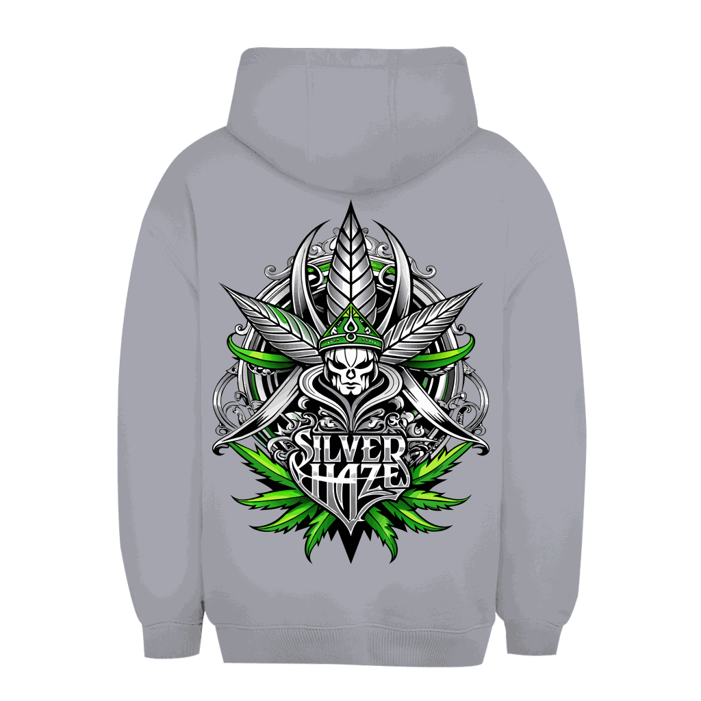Unisex Oversize Hoodie Silver Haze by Division420 in relaxed fit with adjustable hood and kangaroo pocket