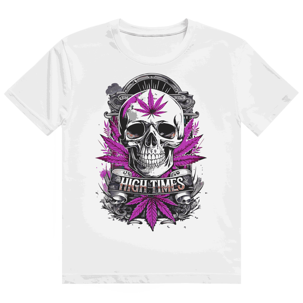 Heavy Cotton T-Shirt - High Times Skull | Division420®