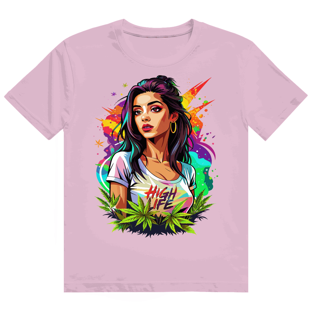 Heavy Cotton T-Shirt - High Live Girl | Division420®