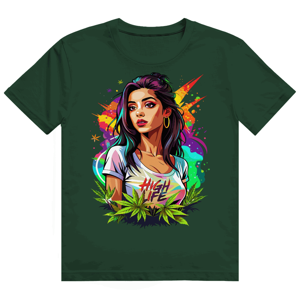 Heavy Cotton T-Shirt - High Live Girl | Division420®