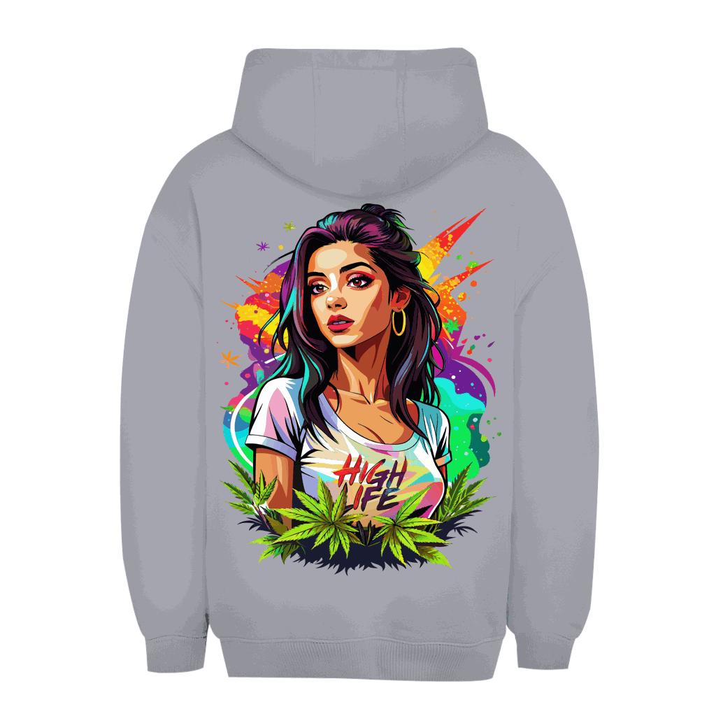 Unisex Oversize Hoodie - High Live Girl | Division420®