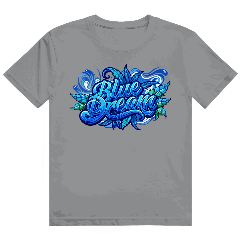 Division420 Heavy Cotton T-Shirt Blue Dream in blue with tubular fit and durable ribbed collar