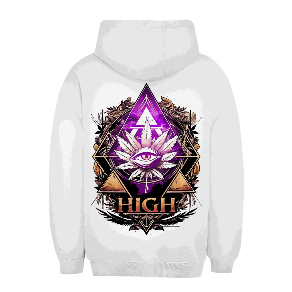 Unisex Oversize Hoodie by Division420 with adjustable hood and kangaroo pocket, made from sustainable cotton blend