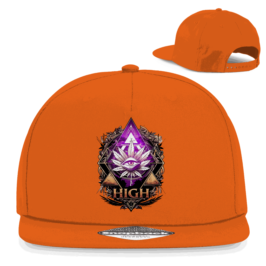 Division420 Snapback Cap High aus Baumwolle mit flachem Schirm im urbanen Rapper-Stil