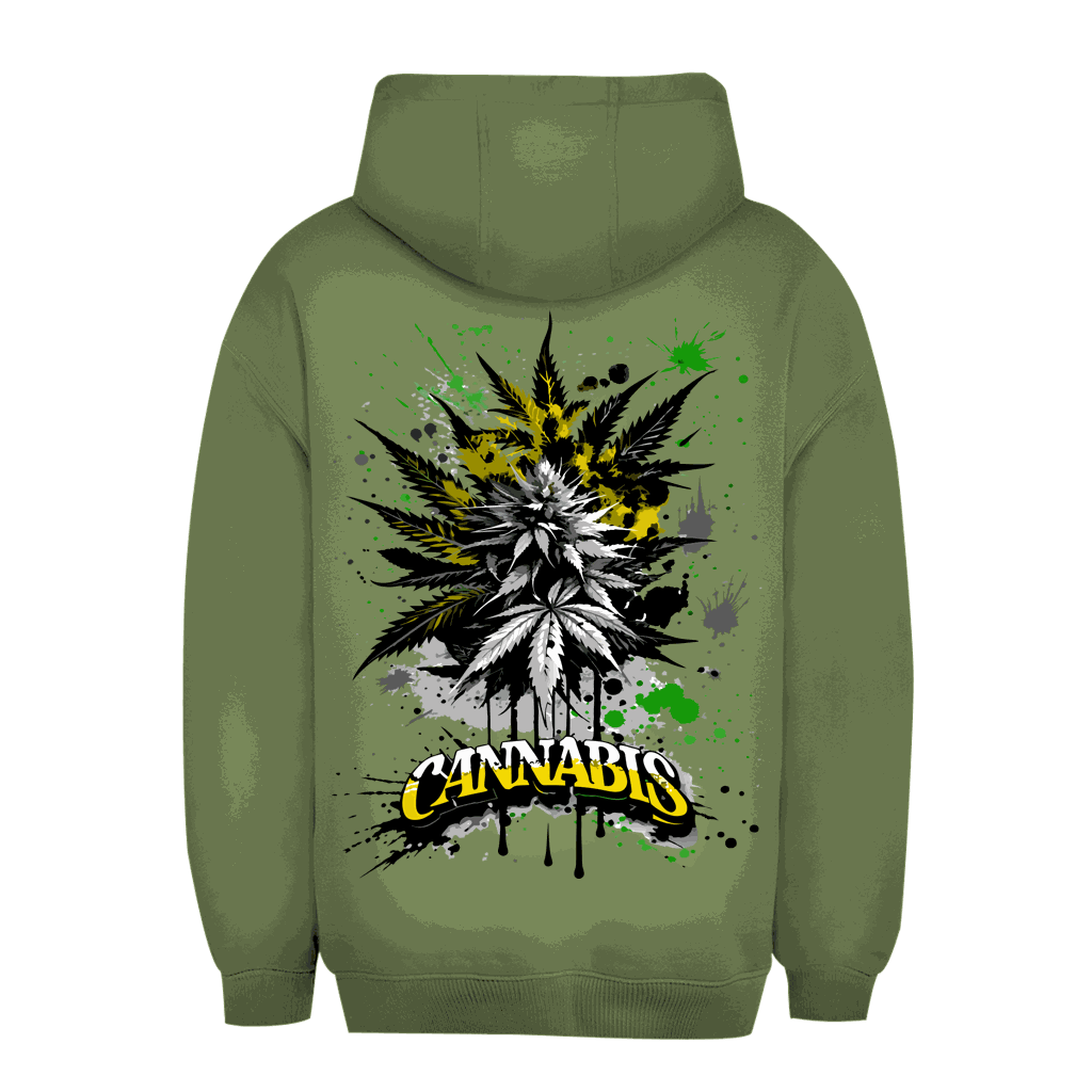 Unisex Oversize Hoodie Cannabis Only urban style relaxed fit Division420 sustainable cotton blend