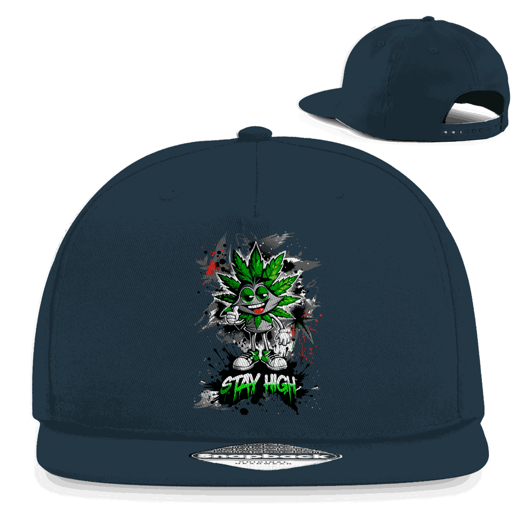 Division420 Snapback Cap Stay High aus Baumwoll-Twill mit flachem Schirm und Snapback-Verschluss im urbanen Streetwear-Design