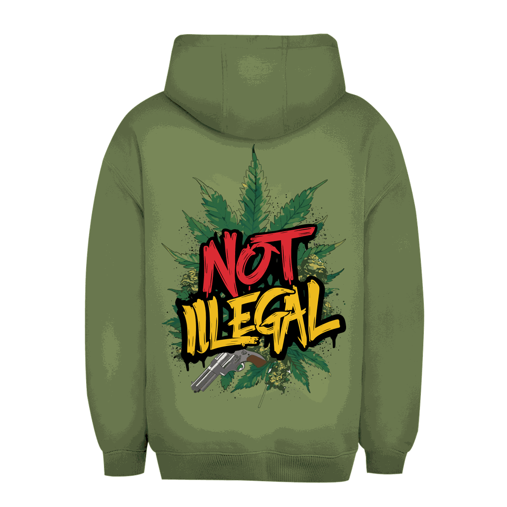 Unisex Oversize Hoodie - Not Illegal | Division420®