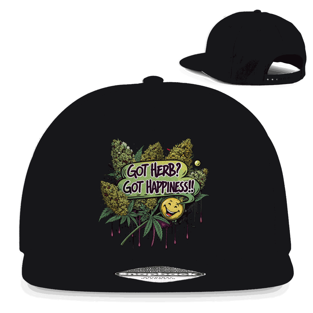 Snapback Rapper Cap - Got Herb? Got Happiness! | Division420®