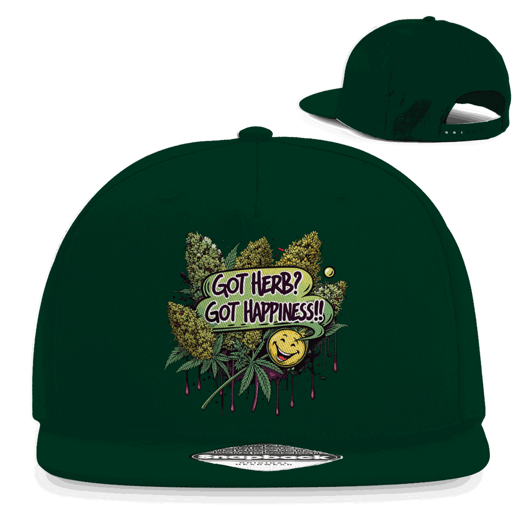 Snapback Rapper Cap - Got Herb? Got Happiness! | Division420®