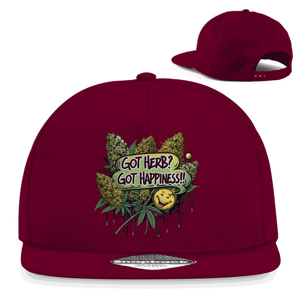 Snapback Rapper Cap - Got Herb? Got Happiness! | Division420®