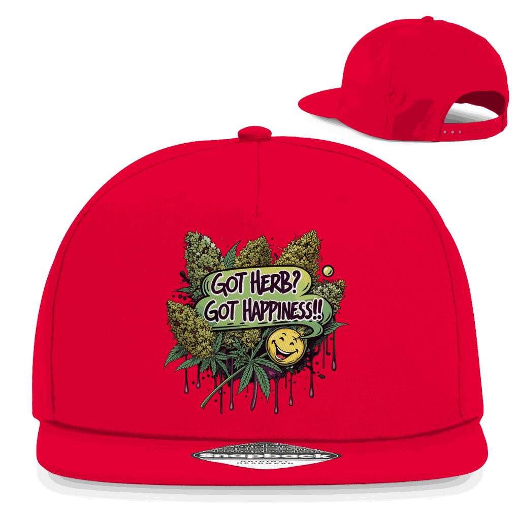 Snapback Rapper Cap - Got Herb? Got Happiness! | Division420®